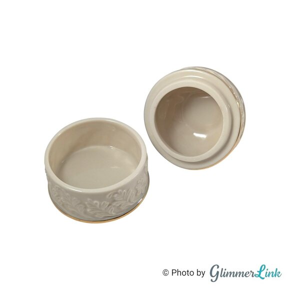 Lenox July Birthstone Trinket Box Ruby Red Crystal Gold Trim Porcelain - Picture 7 of 11